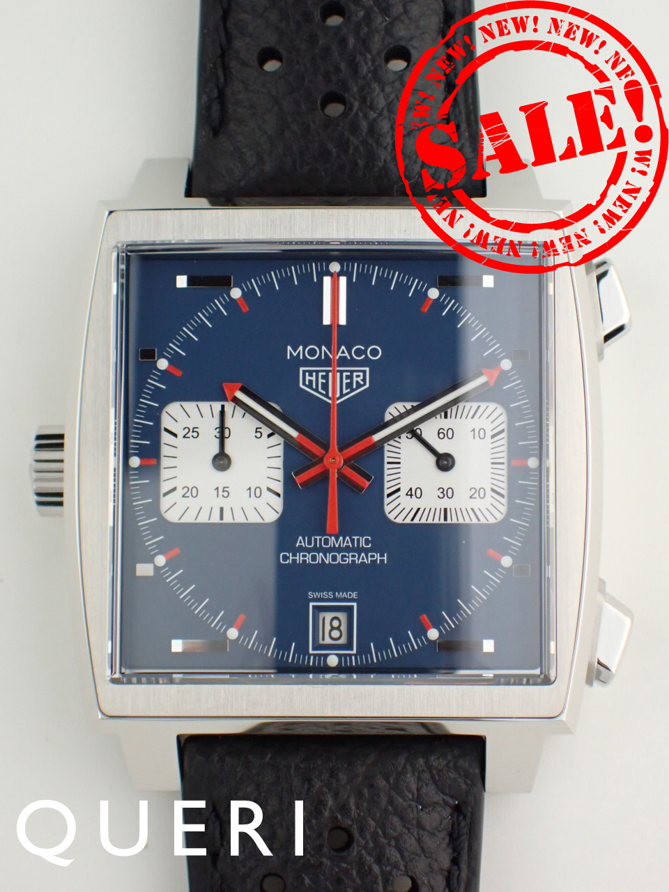タグホイヤー モナコ キャリバー11 クロノグラフ ブルー メンズ CAW211P.FC6356 新品
