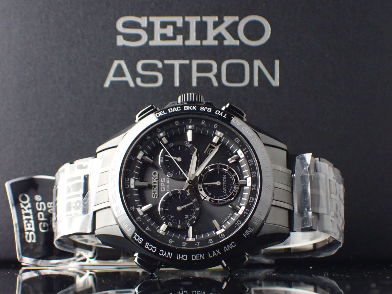 セイコー 腕時計 8X82-0AA0 アストロン 2014年限定 シルバー色 黒