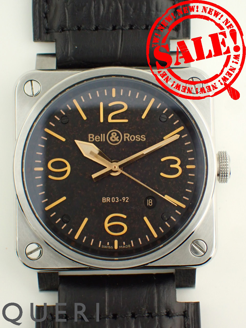 ベル＆ロス ゴールデンヘリテージ 自動巻き ブラック文字盤 メンズBR0392-GH-ST/SCA 新品仕上げ済