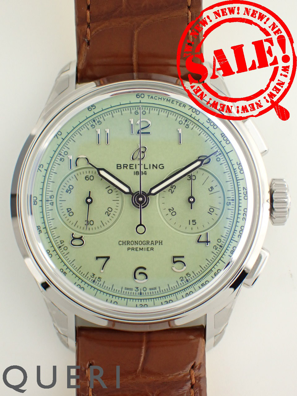 ブライトリング プレミエ B09 クロノグラフ 40 アリゲーターストラップAB0930D31L1P1(AB0930) 新品
