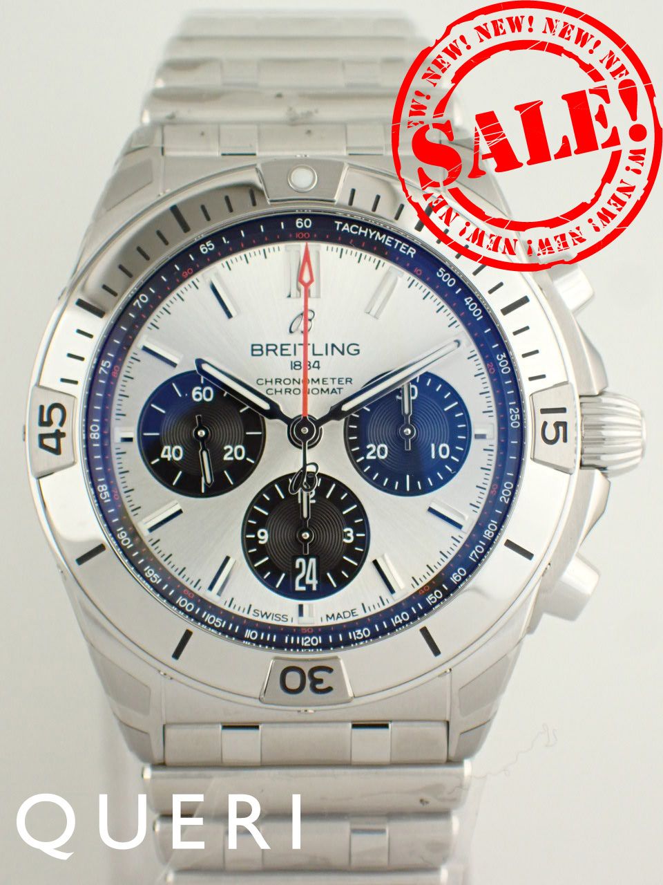 ブライトリング クロノマット B01 クロノグラフ 42mm シルバー メンズ AB0134101G1A1(AB0134) 新品