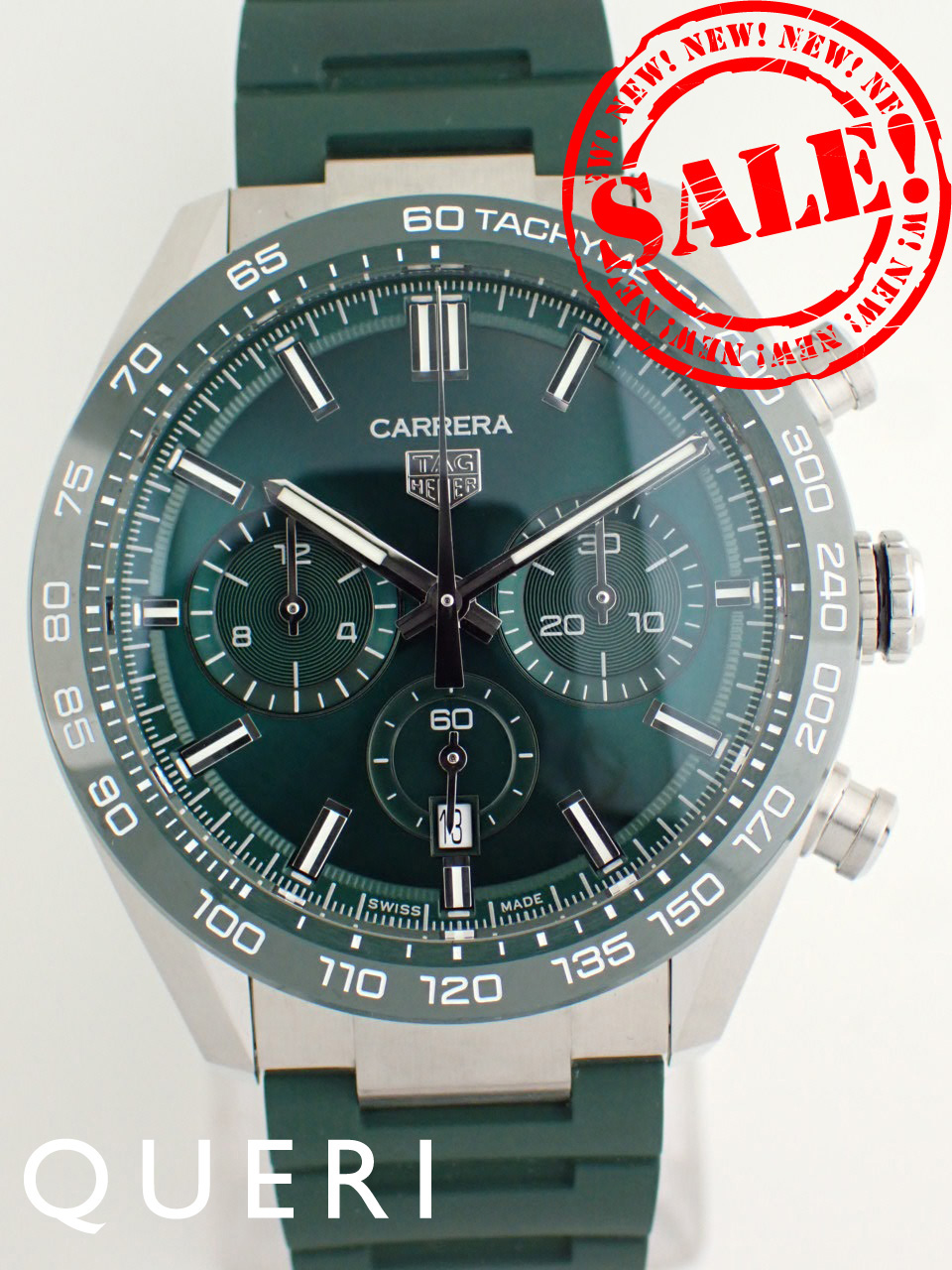 タグホイヤー カレラ クロノグラフ キャリバーTH20-00 グリーン CBN2A1N.FT6238 新品