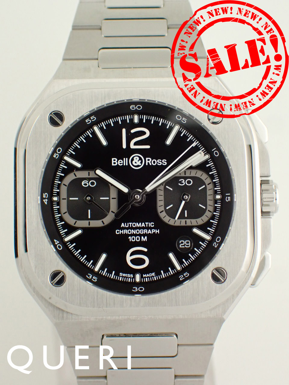 ベル＆ロス BR-05 クロノ ブラックスチール メンズ BR05C-BLC-ST/SST 新品