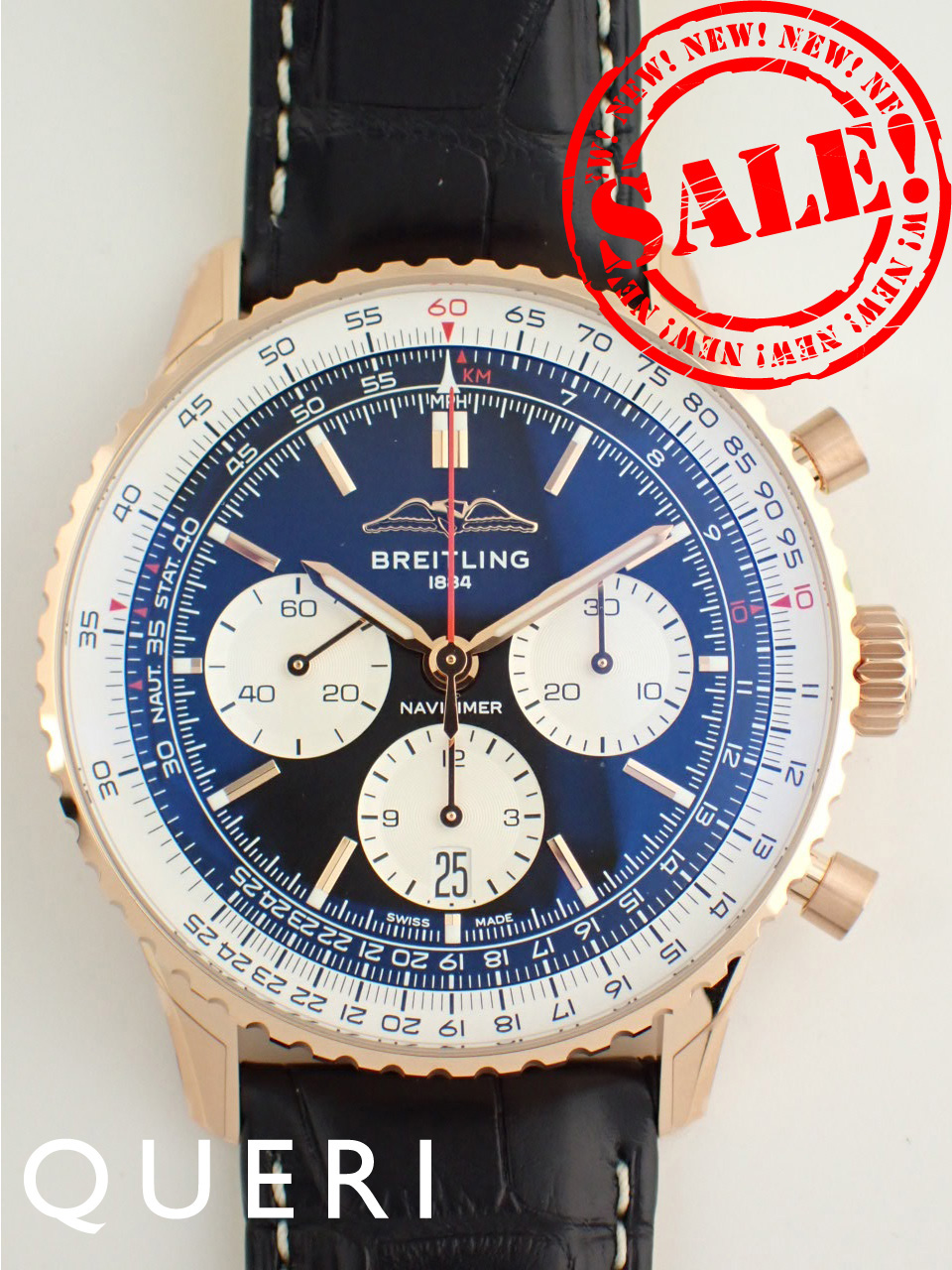 ブライトリング ナビタイマー B01 クロノグラフ 43 18KRG RB0138211B1P1(RB0138)新品