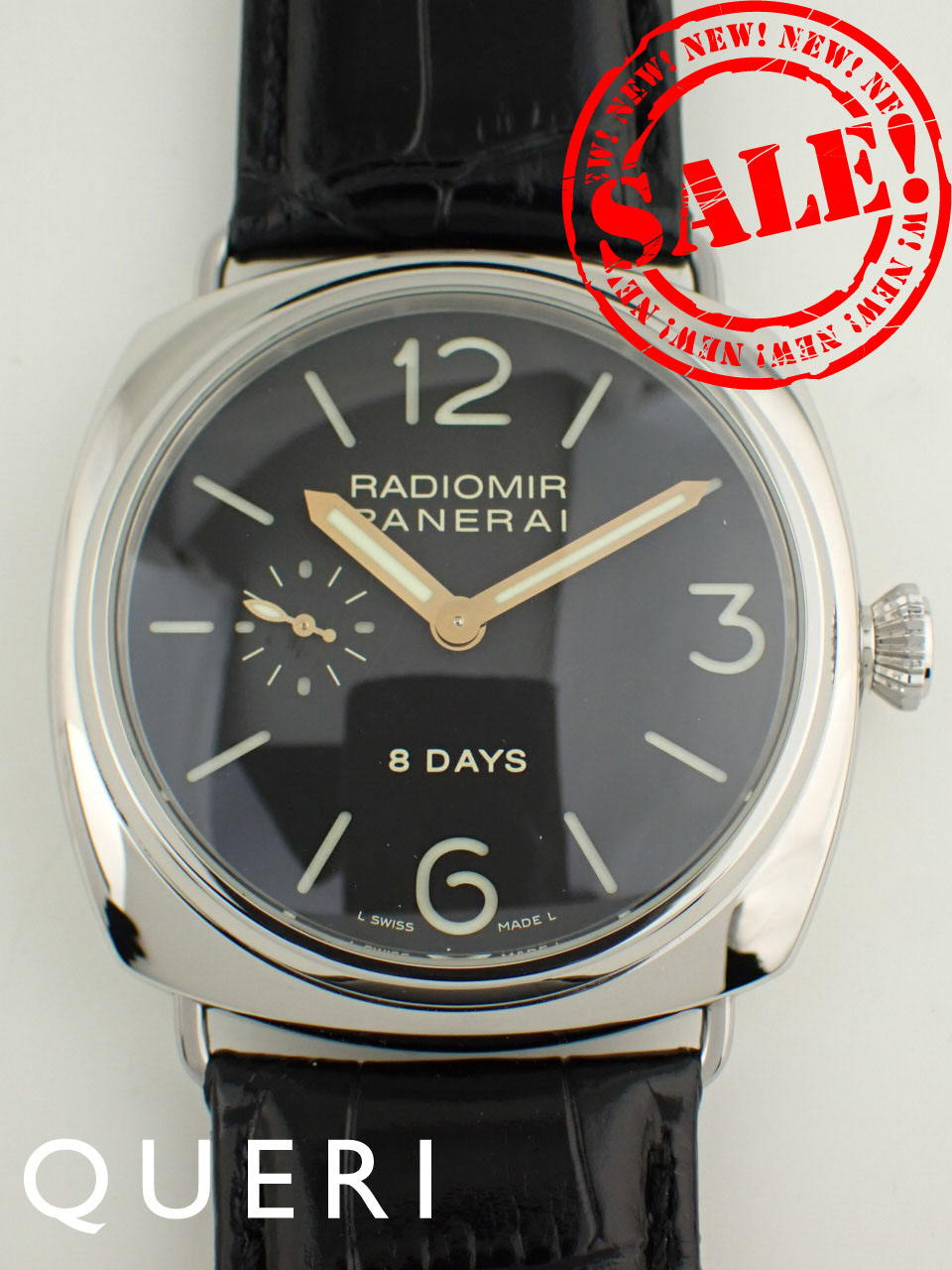 パネライ ラジオミール 8デイズ I番 ブラック文字盤 PAM00190 新品仕上げ済