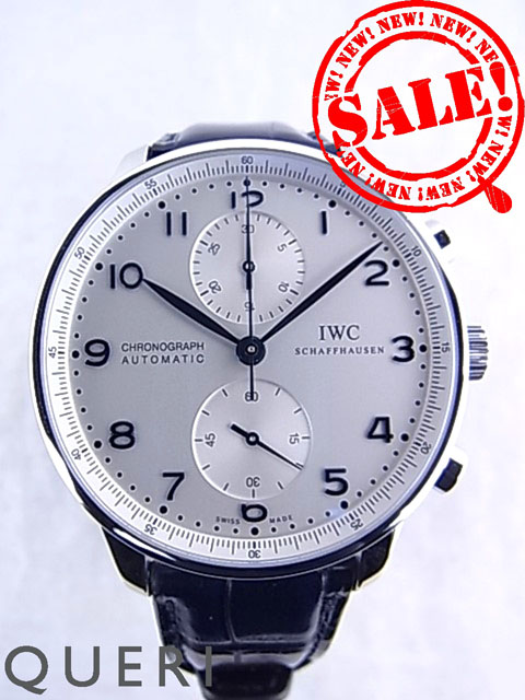 IWC ポルトギーゼ クロノグラフ シルバー文字盤IW371446を最安値価格で