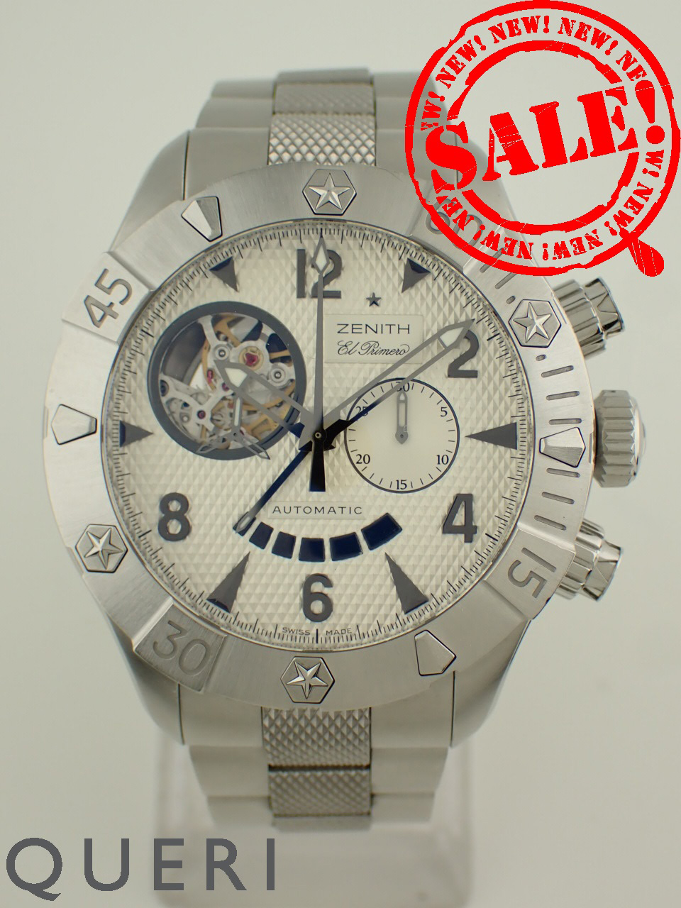 ゼニス デファイ エル・プリメロ クラシック オープン シルバー メンズ 03.0526.4021/01.M526 中古美品