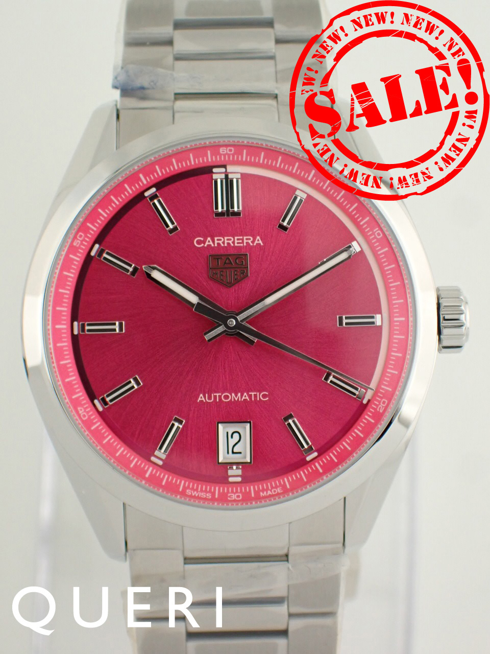 タグホイヤー カレラ キャリバー7 デイト ピンク文字盤 メンズ WBN2313.BA0001新品