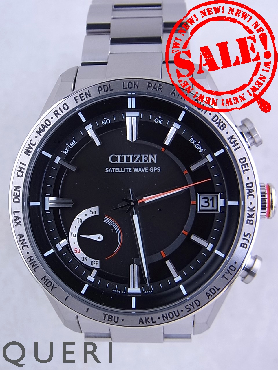 CITIZEN シチズン ATTESA アテッサ エコドライブ  腕時計 CC3010-51E / F150-T021581   スーパーチタニウム シルバー ブラック文字盤  ソーラー電波 GPS 【本物保証】