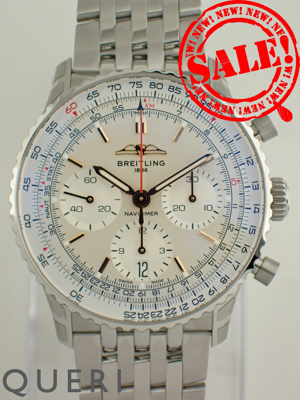 ブライトリング ナビタイマー B01 クロノグラフ 41 オパーリンホワイト AB0139211G1A1(AB0139) 新品