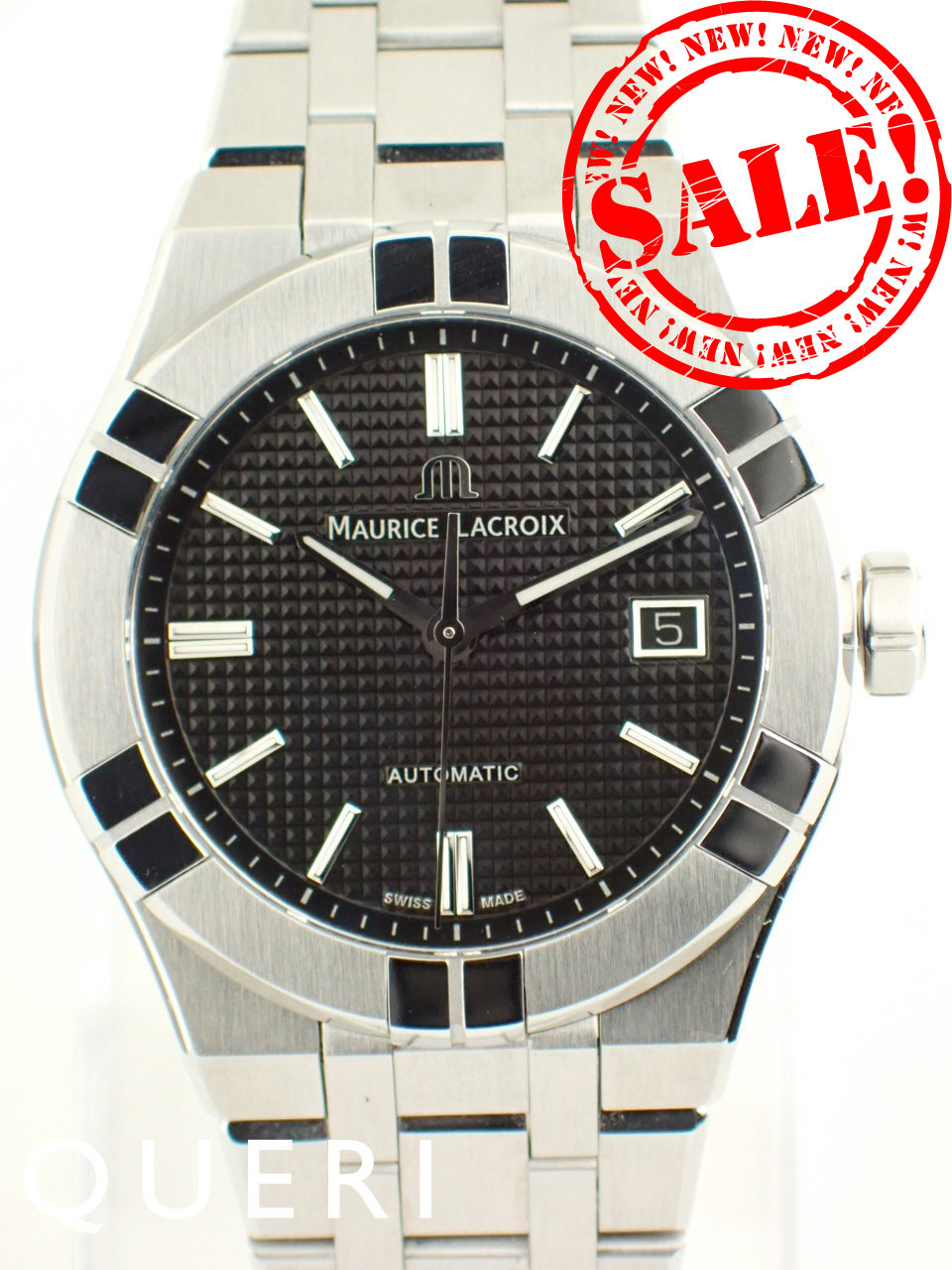モーリスラクロア アイコン オートマティック 自動巻き ブラックAI6007-SS002-330-1新品