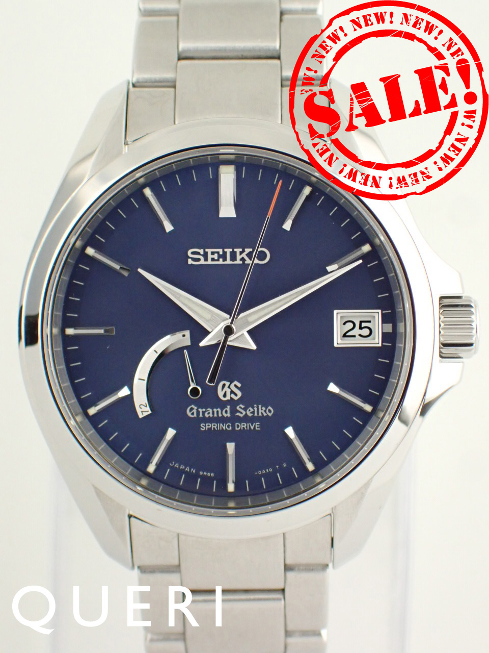 グランドセイコー 生産終了 スプリングドライブ ブルー メンズ SBGA075(9R65-0BD0)新品仕上げ済