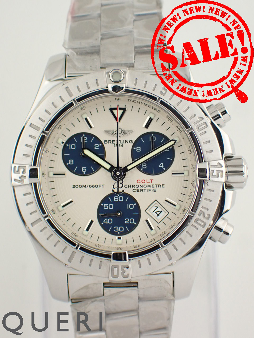 ブライトリング コルト クロノグラフ クォーツ シルバー A7338011/G597(A73380)新品仕上げ済