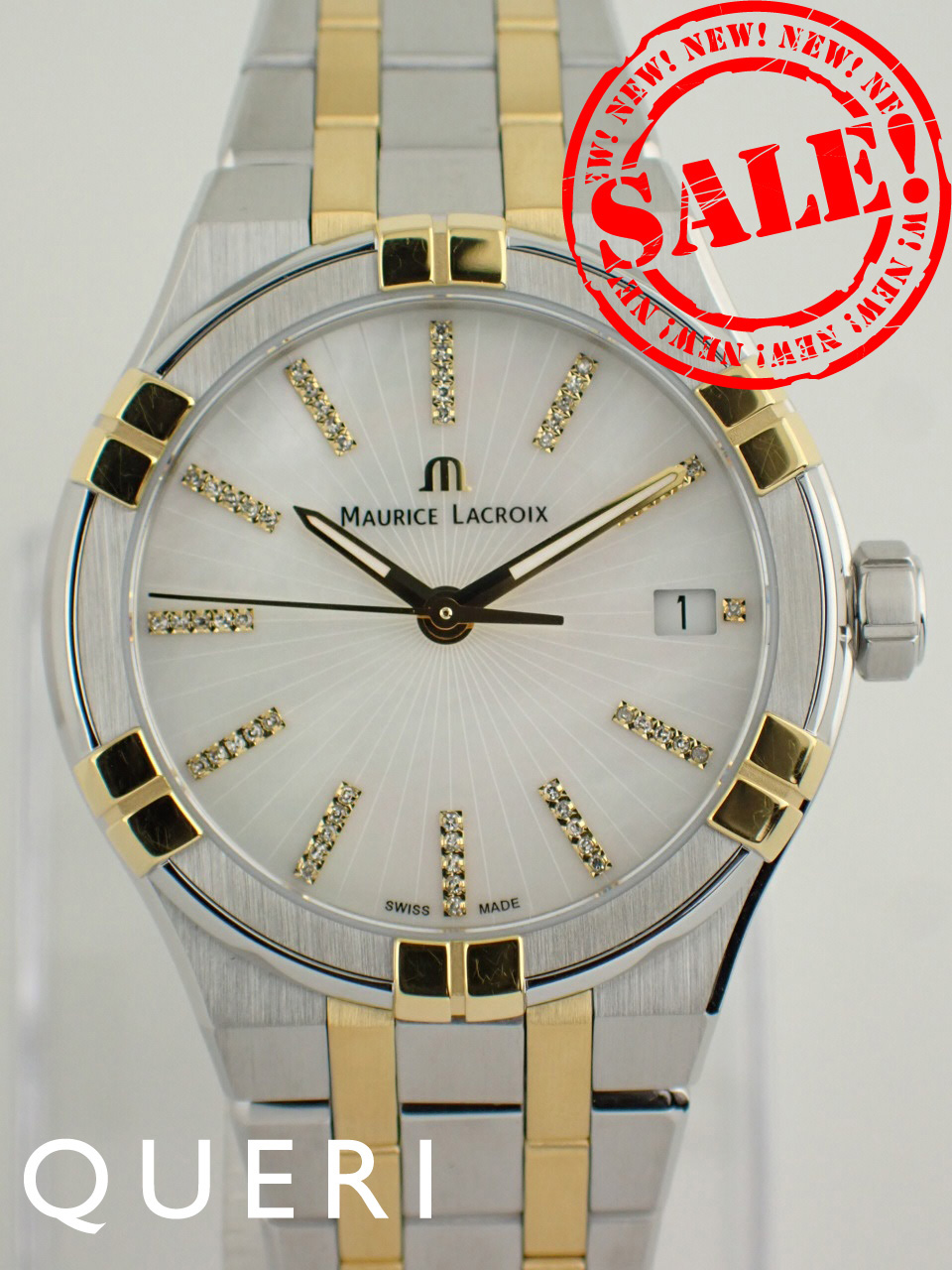 モーリスラクロア アイコン クォーツ 35mm デュオトーン マザーオブパール文字盤 AI1106-PVY13-170-1 新品