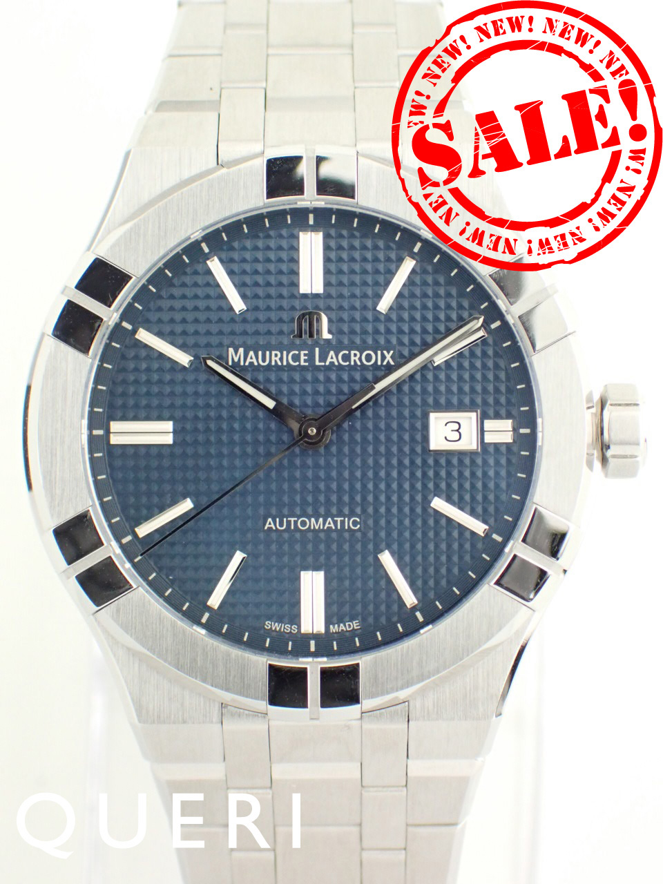 モーリスラクロア アイコン オートマチック デイト 42mm ブルー文字盤 AI6008-SS002-430-1 新品