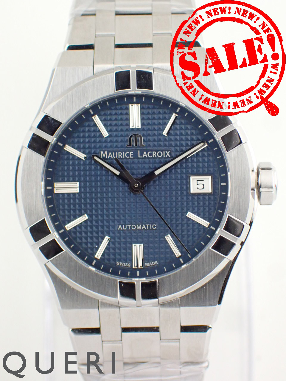 モーリスラクロア アイコン オートマチック デイト 39mm ブルー文字盤 AI6007-SS002-430-1 新品