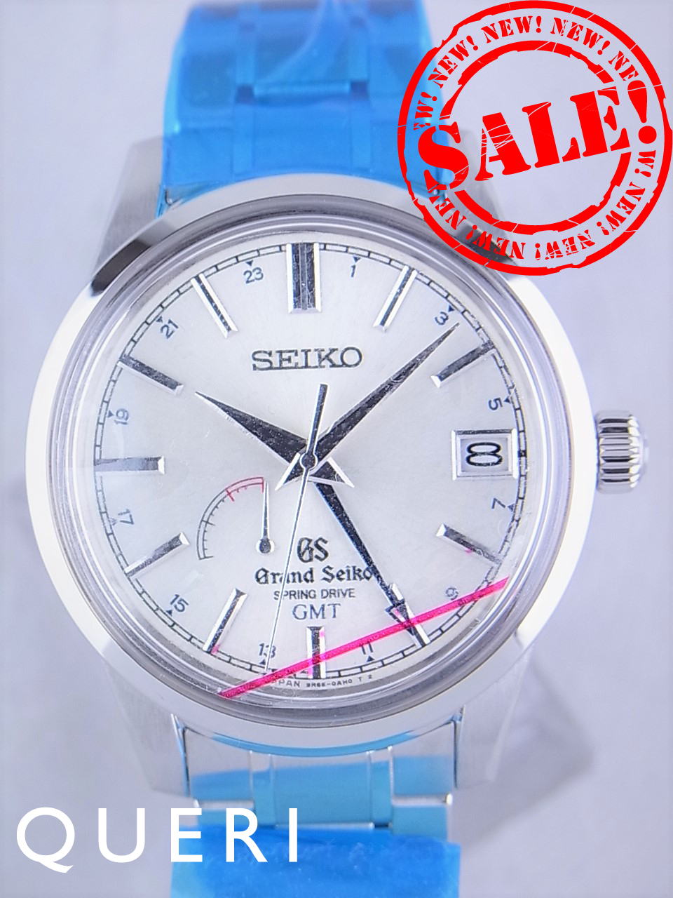 セイコー SEIKO スプリングドライブ 9R66-0AA0 グランドセイコー デイト GMT 腕時計 SS シルバー