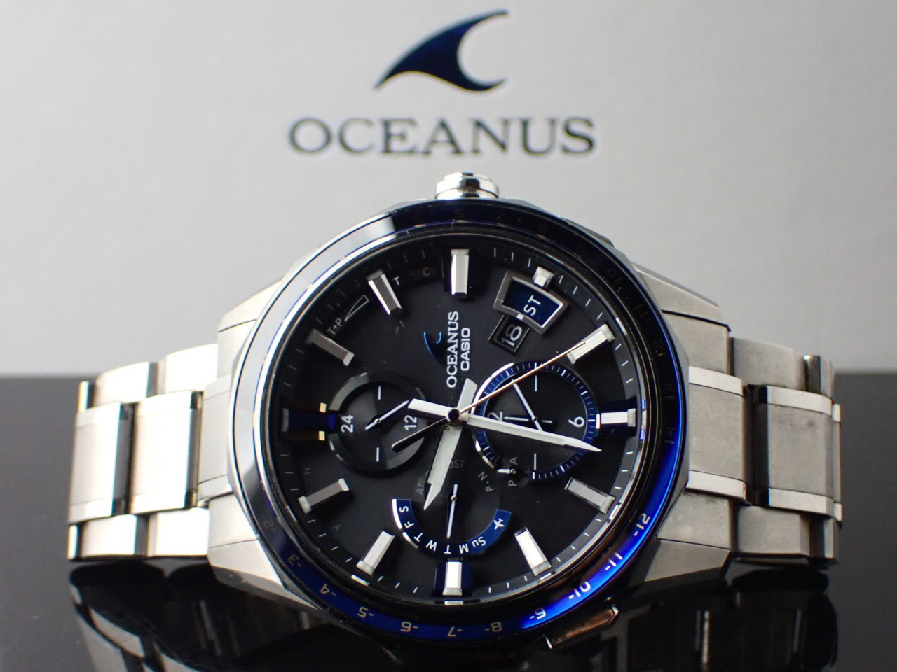 文字盤カラーブルーおしゃれな腕時計 オシアナス 上位モデル OCW ...