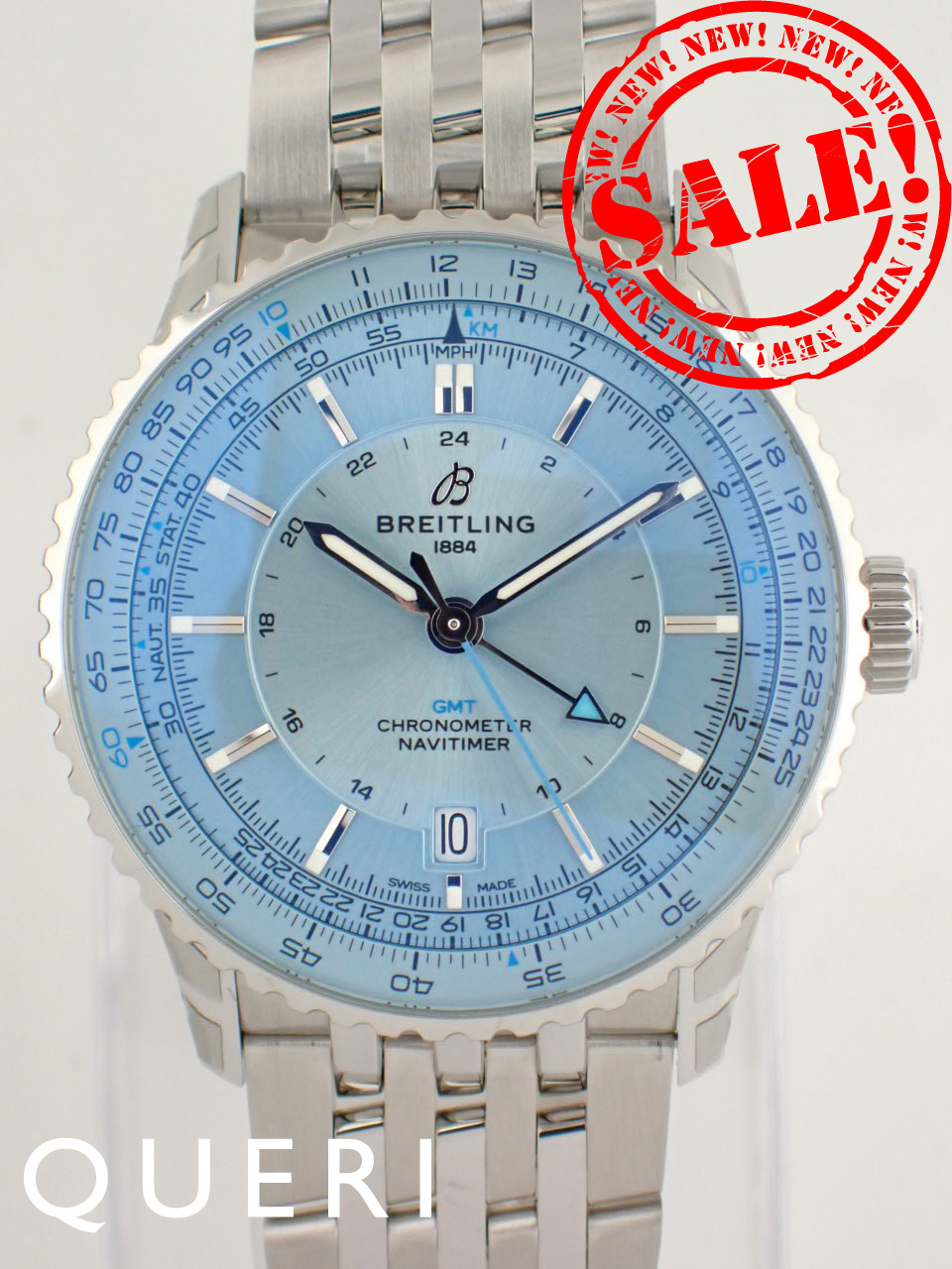 ブライトリング ナビタイマー オートマチック GMT B32 41mm アイスブルー A32310171C1A1(A32310)新品