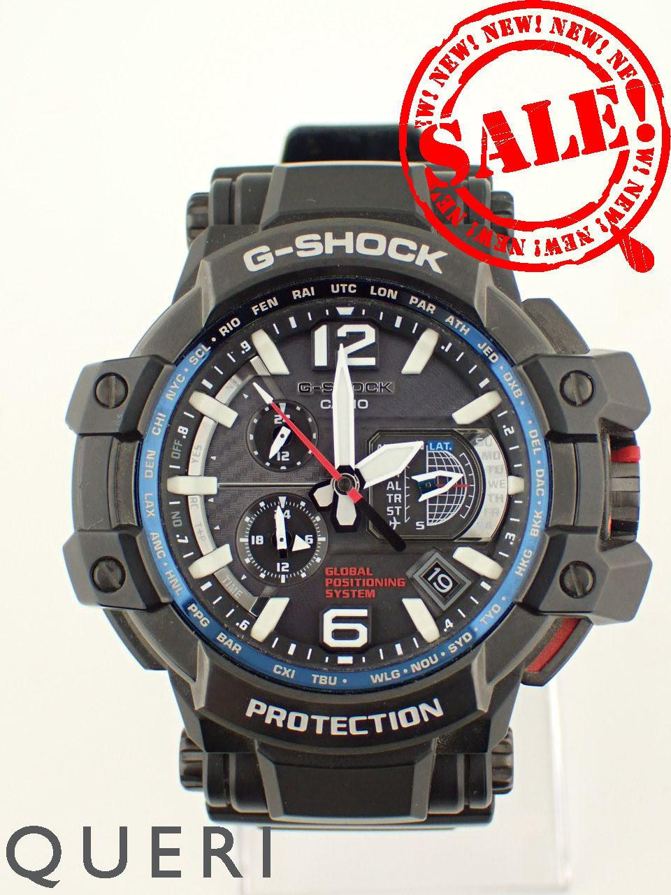 カシオ GPSハイブリッド電波ソーラー スカイコックピット マスターオブG GPW-1000-1AJF 中古美品