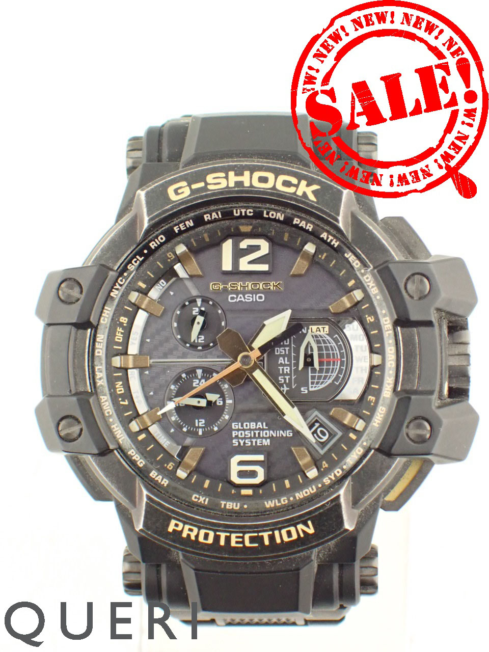 カシオ GPSハイブリッド電波ソーラー グラビティマスター マスターオブG GPW-1000VFC-1AJF 中古美品