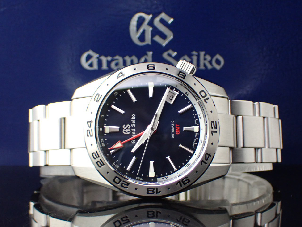 セイコー SEIKO Grand Seiko スポーツコレクション メカニカルGMTウオッチ ダークブルー文字盤 SBGM245 ステンレススチール 自動巻き メンズ 腕時計