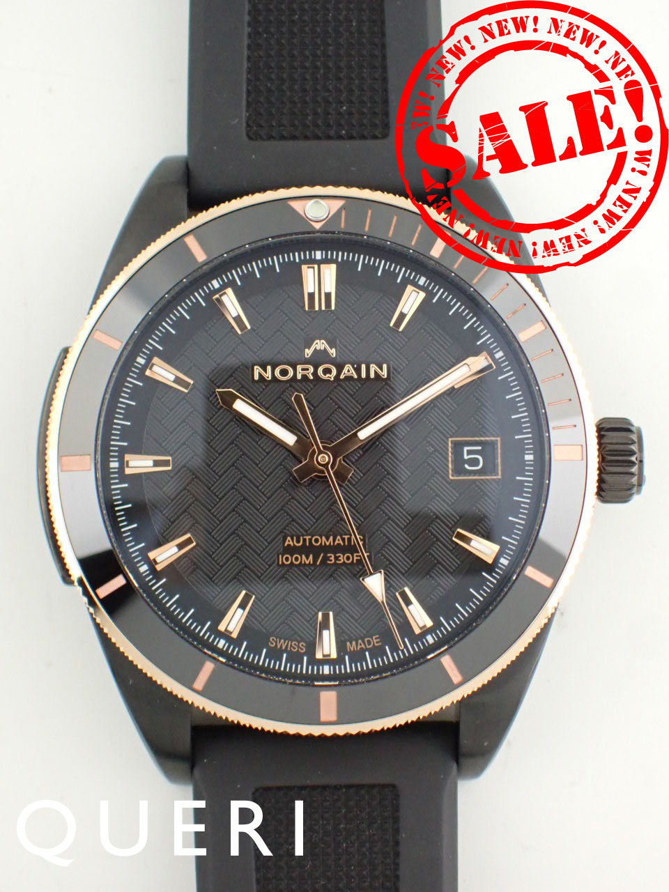 ノルケイン アドベンチャースポーツ 37mm DLC ブラック N1800.08B02.B01.R01 新品