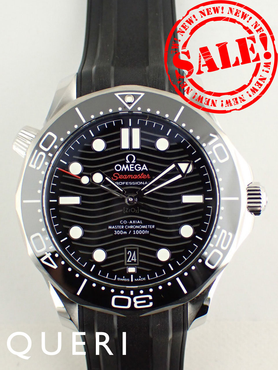 オメガ シーマスター ダイバー 300m防水 ブラック 210.32.42.20.01.001 中古美品