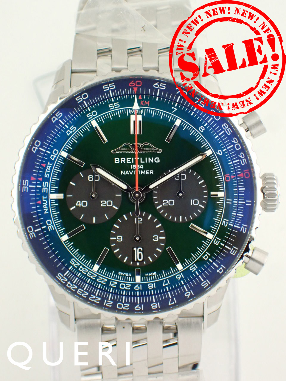 ブライトリング ナビタイマー B01 クロノグラフ 46 グリーン AB0137241L1A1(AB0137) 新品