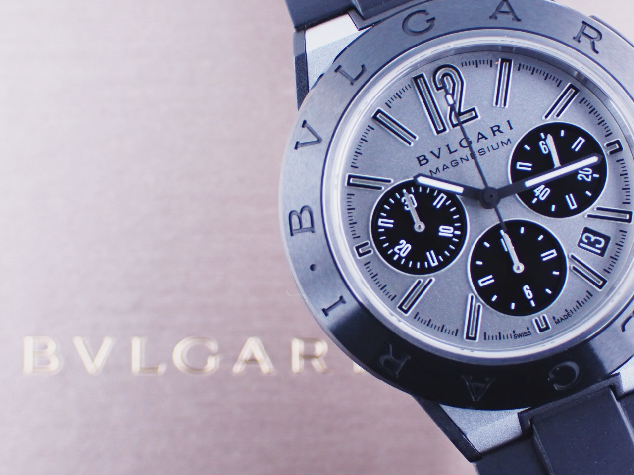 ブルガリ BVLGARI 腕時計 メンズ DG42WSMCVDCH ディアゴノ マグネシウム 45mm DIAGONO MAGNESIUM 45mm 自動巻き（手巻き付） シルバーxブラック アナログ表示
