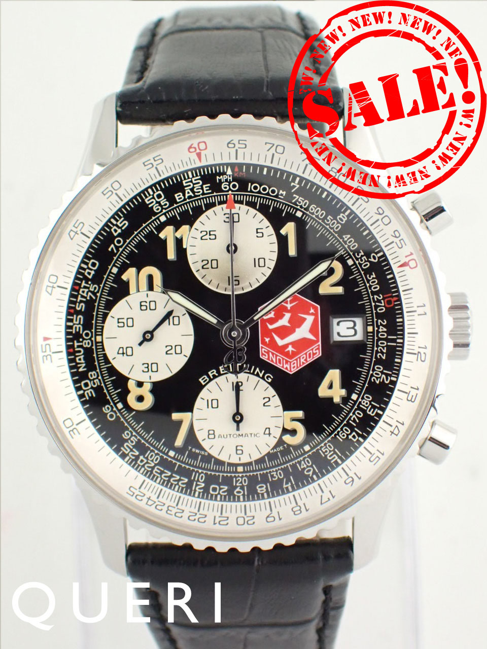 ブライトリング オールドナビタイマー スノーバーズ 1000本限定 A13022 中古美品