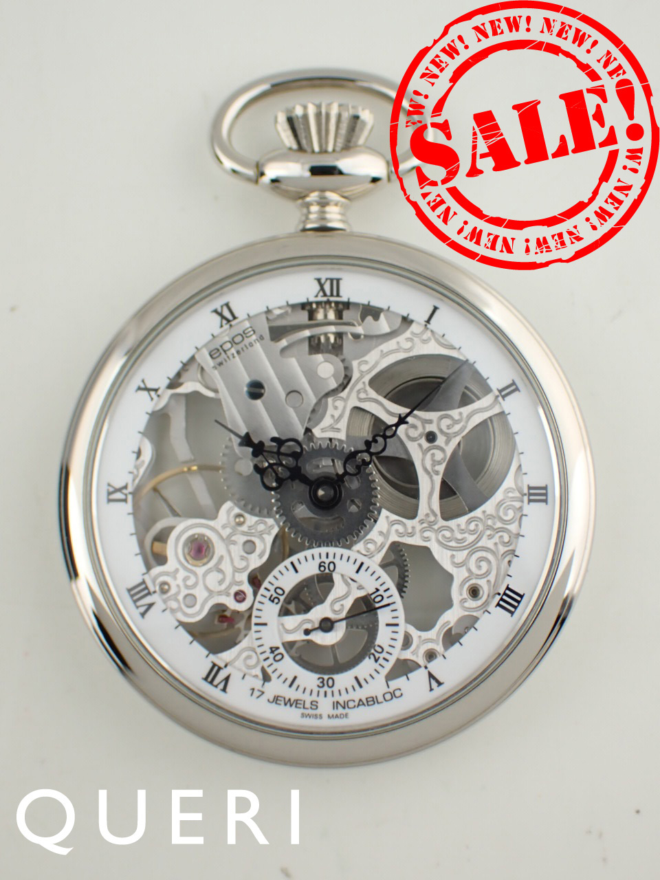エポス ポケットシリーズ 懐中時計 スケルトン 手巻き 2003 新品