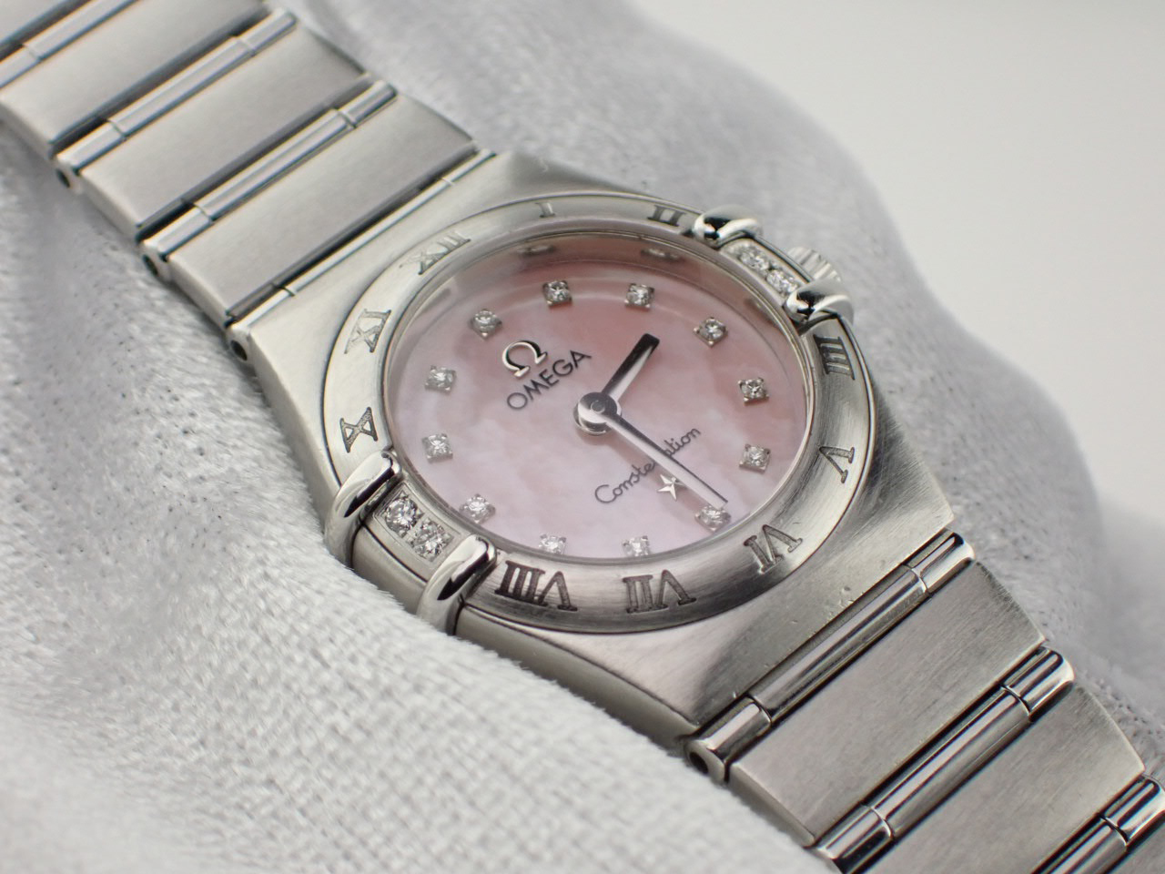 OMEGA オメガ レディース腕時計 コンステレーション ミニ 1567.66 ピンクシェル文字盤 クォーツ 仕上げ済 メンズ腕時計
