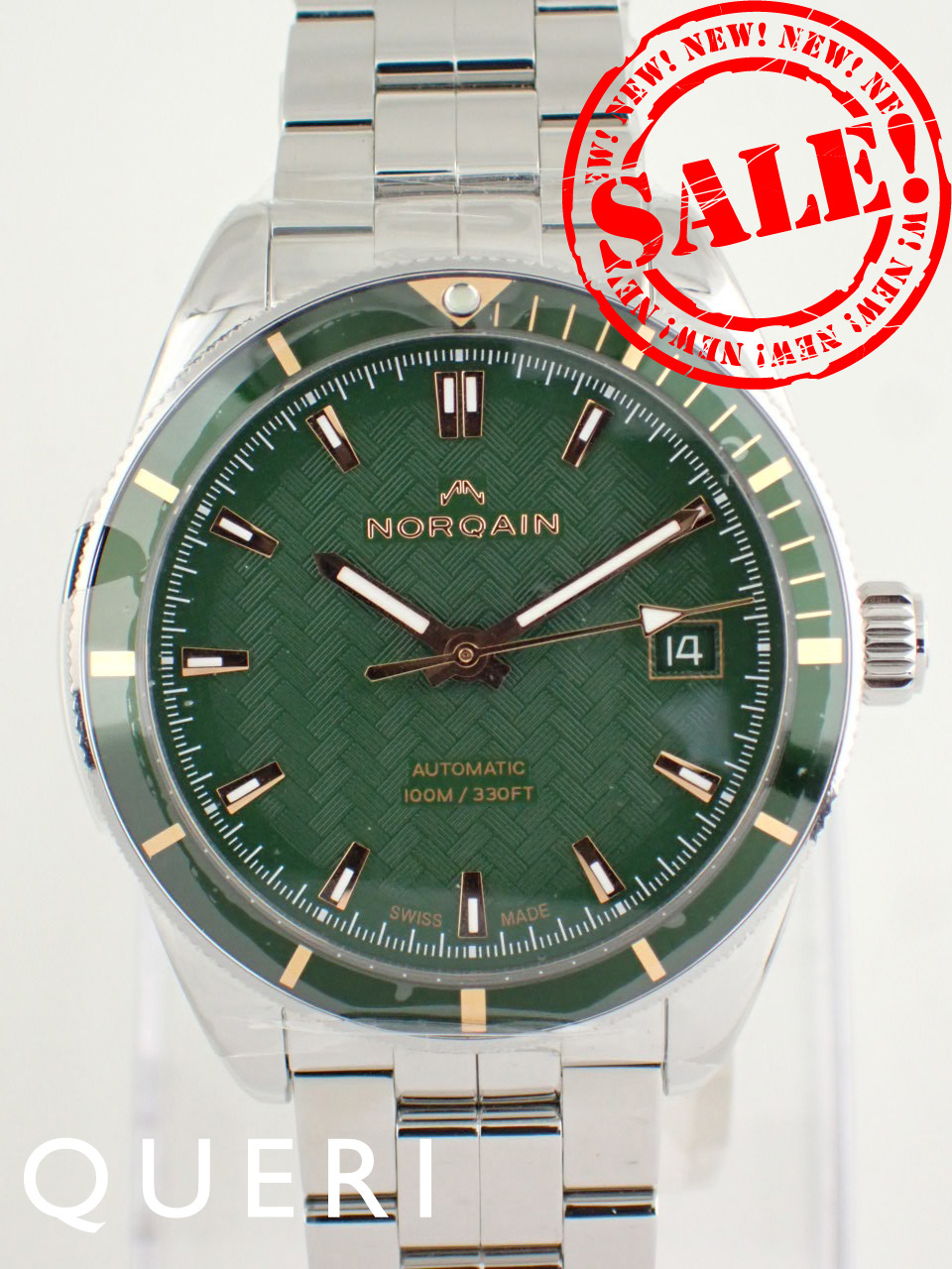ノルケイン アドベンチャー スポーツ 37mm グリーン＆ゴールド N1800.08S01.E01.S01 新品