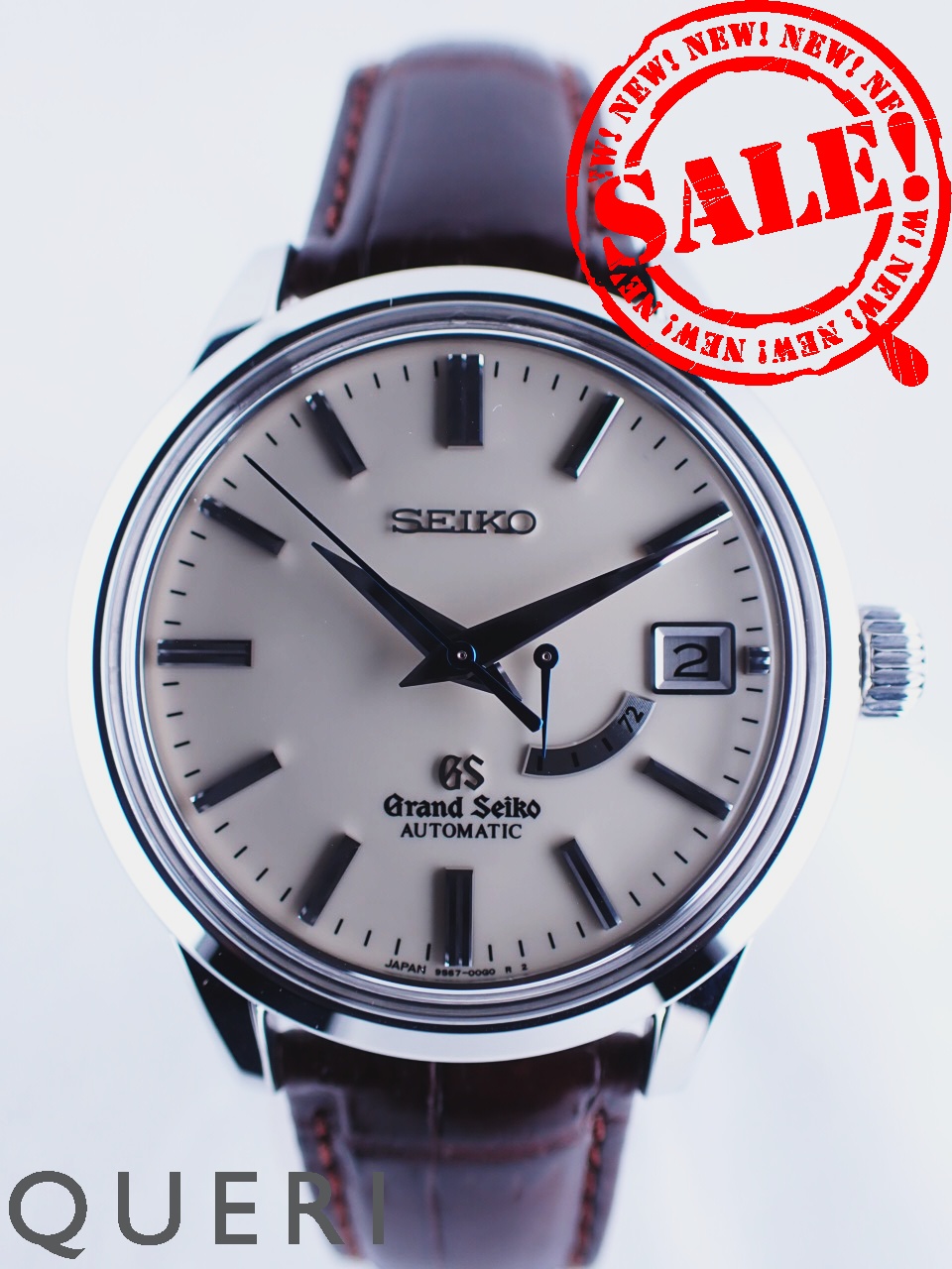 ☆美品【SEIKO】セイコー グランドセイコー 9S67-00G0/SBGL017 パワーリザーブ デイト 自動巻き メンズ【ev20】