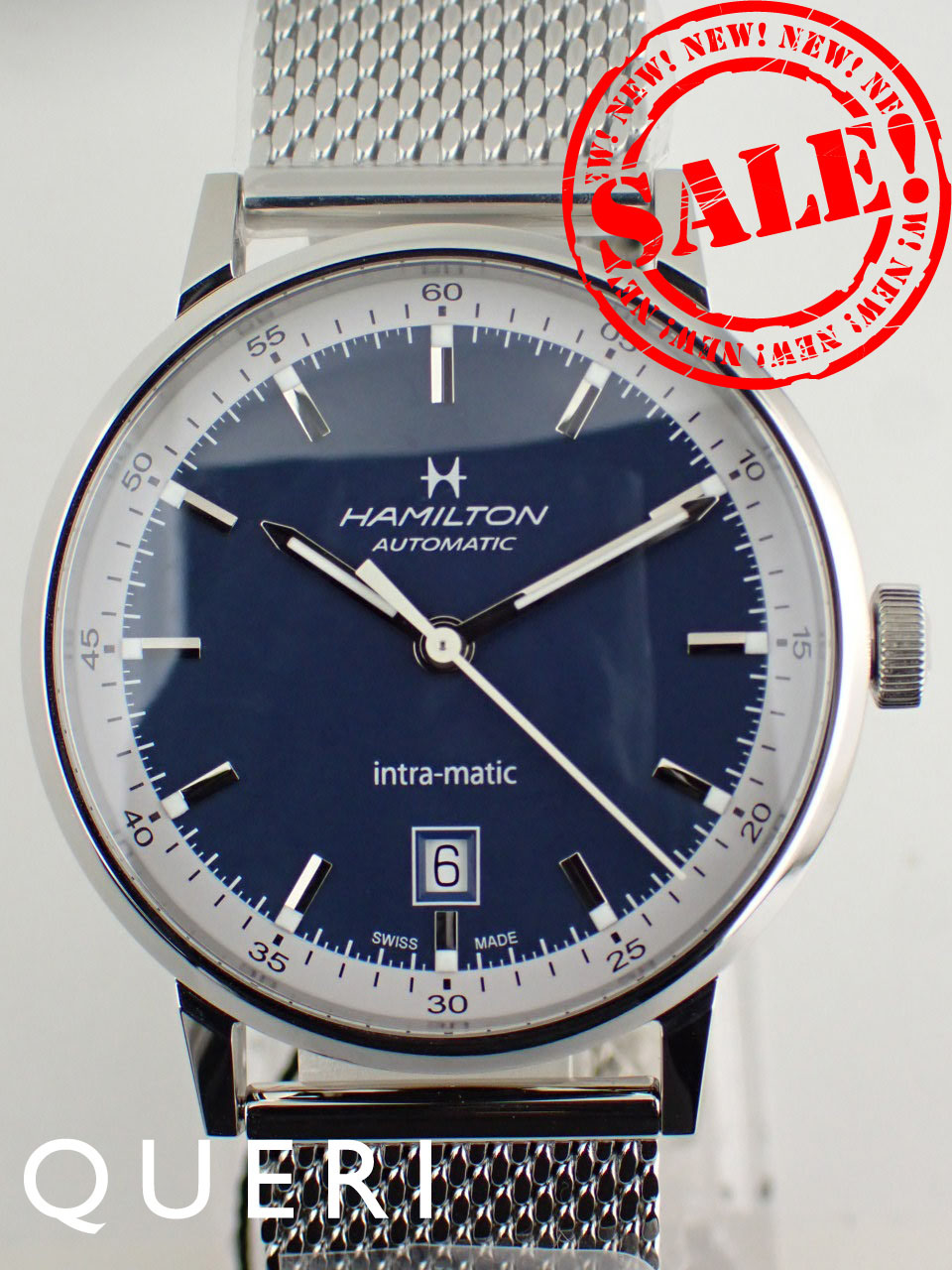 ハミルトン アメリカンクラシック イントラマティック ブルー メンズ H38425140 新品