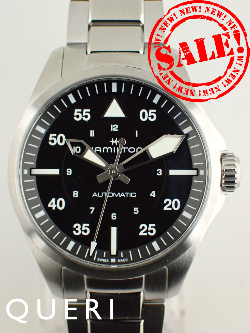ハミルトンカーキ アビエーション パイロット オート 36mm H76215130 新品