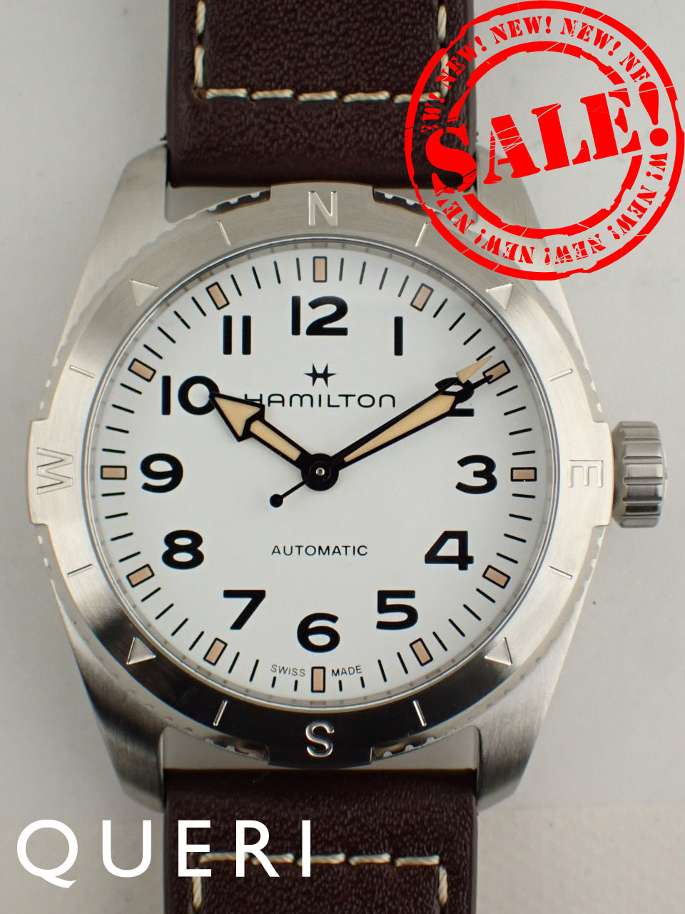 ハミルトン カーキ フィールド エクスペディション 37mm カウレザーベルト H70225510 新品