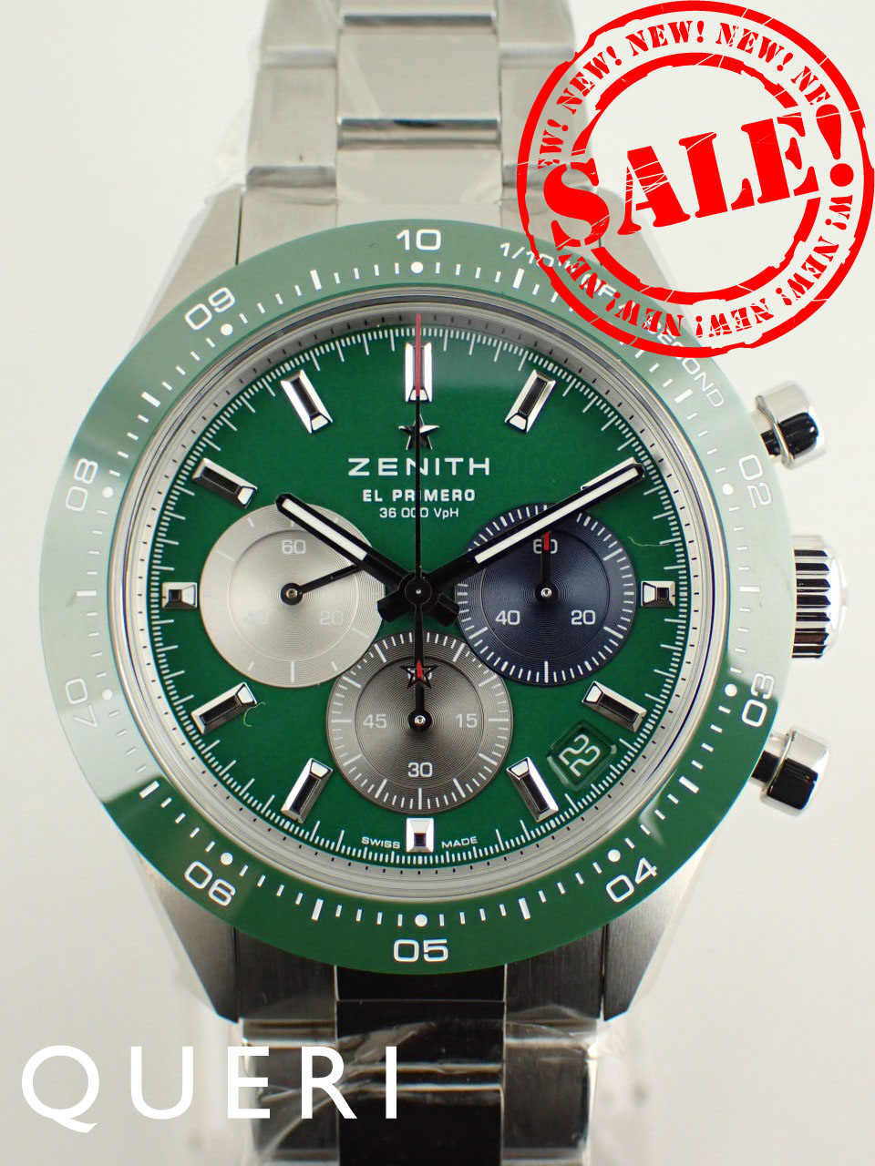 ゼニス クロノマスター スポーツ クロノグラフ グリーン 03.3119.3600/56.M3100 新品