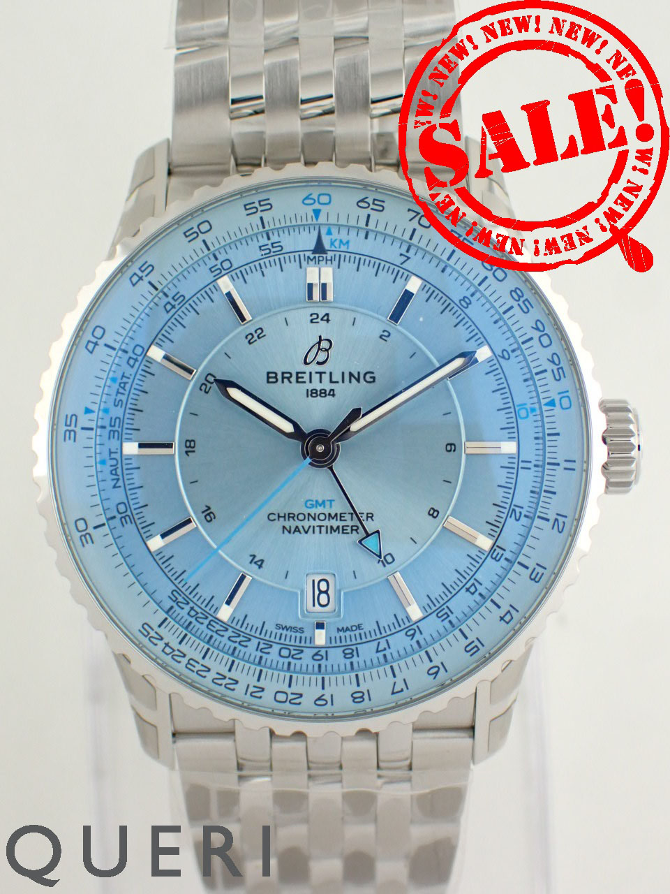 ブライトリング ナビタイマー オートマチック GMT B32 41mm アイスブルー A32310171C1A1(A32310) 新品