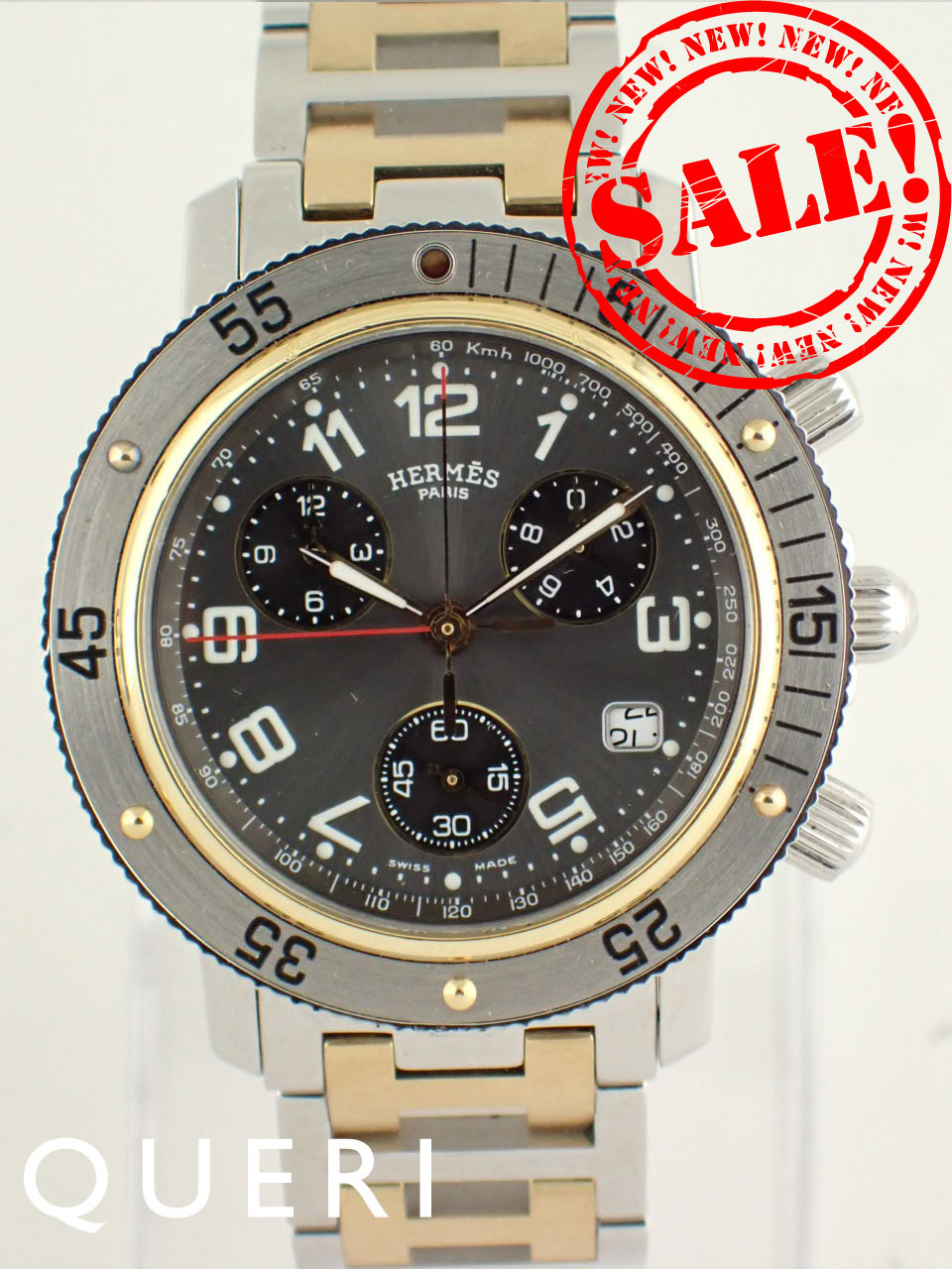 エルメス クリッパー クロノグラフ クォーツ CL2.920.230 新品仕上げ済