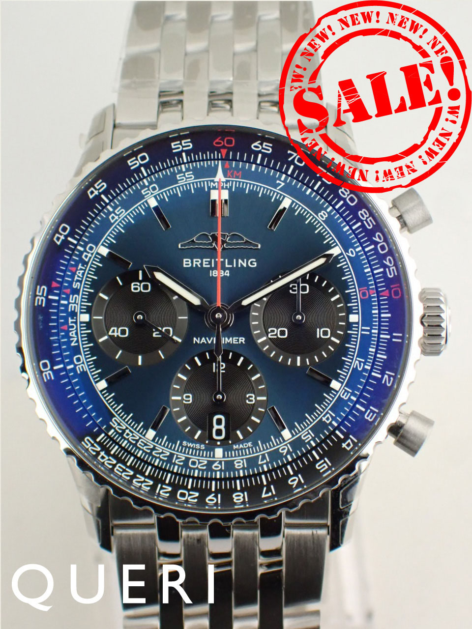 ブライトリング ナビタイマー B01 41mm ブルー メンズ AB0139241C1A1(AB0139)新品