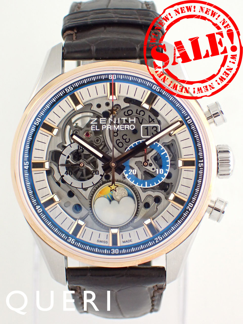 ゼニス クロノマスター エル・プリメロ グランドデイト フルオープン 51.2530.4047/78.C810 中古美品