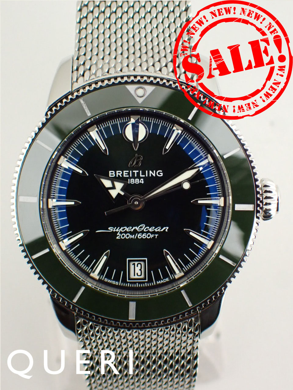 ブライトリング スーパーオーシャン ヘリテージ B31 グリーン メンズ AB3110361L1A1(AB3110)新品仕上げ済
