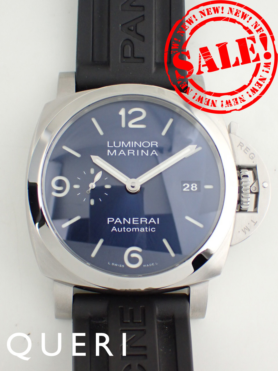 パネライ ルミノール マリーナ 44mm ラバーストラップ PAM01313 新品仕上げ済