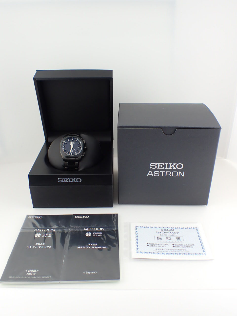 セイコー SEIKO アストロン オリジン GPSソーラー ブラック文字盤 3X22-0AD0(SBXD009) チタン ソーラー メンズ 腕時計