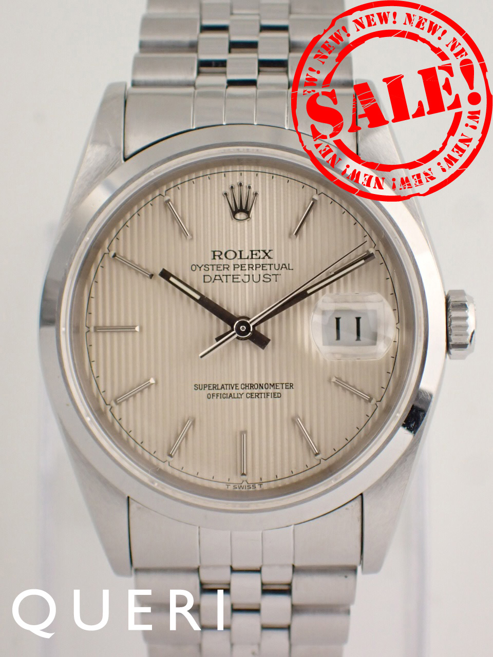 ロレックス デイトジャスト シルバータペストリー 16200 中古