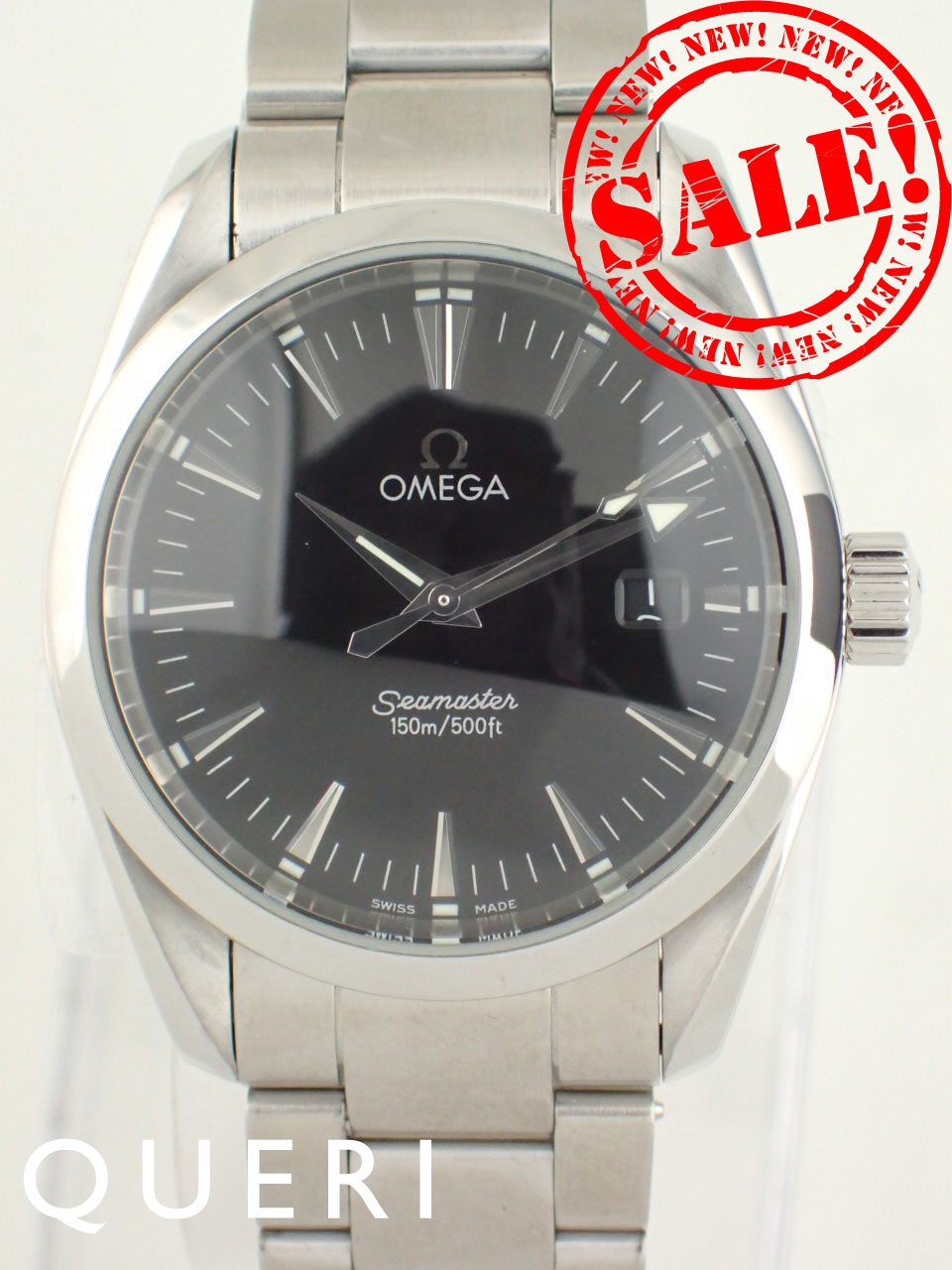 オメガ シーマスター アクアテラ クォーツ ブラック メンズ 2518.50.00 中古