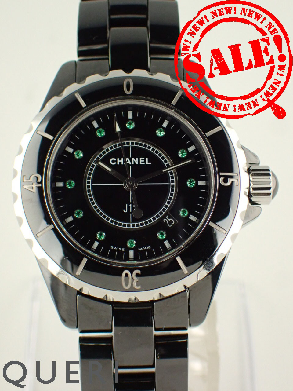 シャネル J12 エメラルド クォーツ H2130 中古