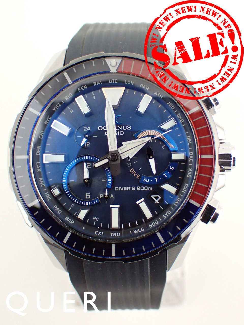 カシオ オシアナス カシャロ チタン タフソーラー ラバーベルトOCW-P2000C-2AJF 中古美品